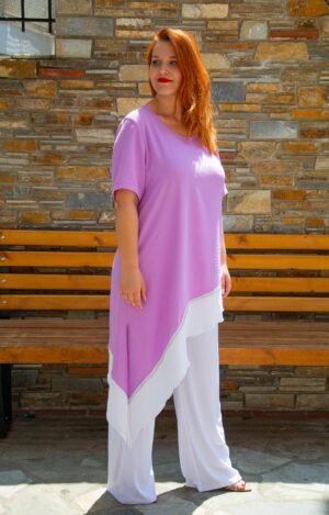 ΜΠΛΟΥΖΑ ΔΙΧΡΩΜΗ ΜΕ ΜΑΚΡΙΑ ΜΥΤΗ ΚΑΙ ΛΕΠΤΟΜΕΡΕΙΑ ΑΠΟ ΣΤΡΑΣ