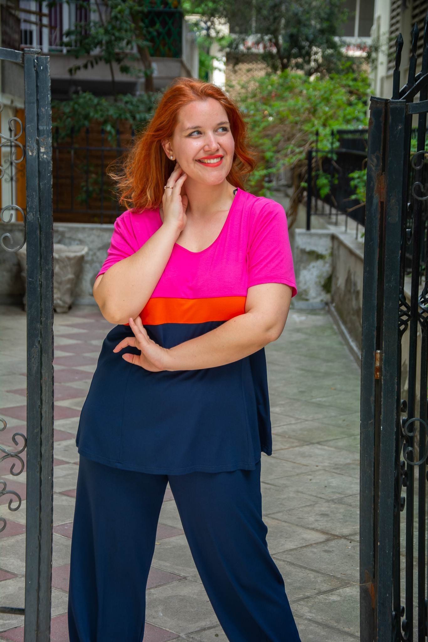 ΜΠΛΟΥΖΑ ΚΟΝΤΟΜΑΝΙΚΗ ΤΡΙΧΡΩΜΗ