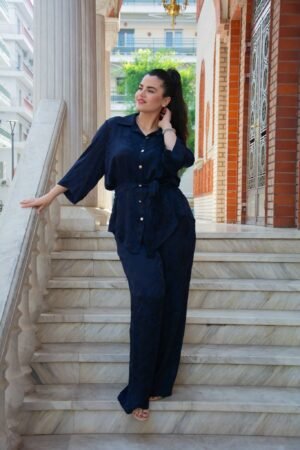 ΣΕΤ ΣΑΤΕΝ | ΠΟΥΚΑΜΙΣΑ ΜΕ ΠΑΝΤΕΛΟΝΑ | ΜΠΛΕ FLORAL