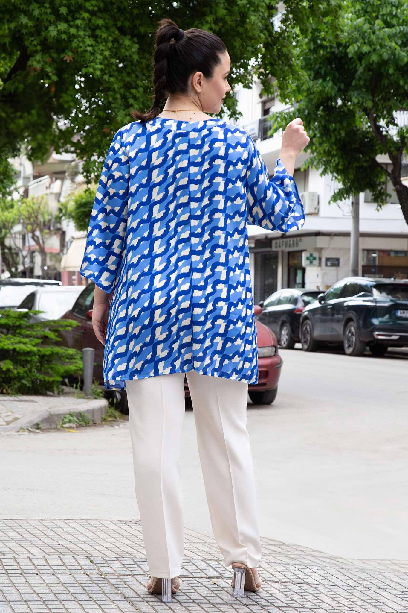 ΤΟΥΝΙΚ ΜΕ V-ΝΤΕΚΟΛΤΕ ΚΑΙ 3/4 ΜΑΝΙΚΙ | ΡΟΥΑ - Image 2