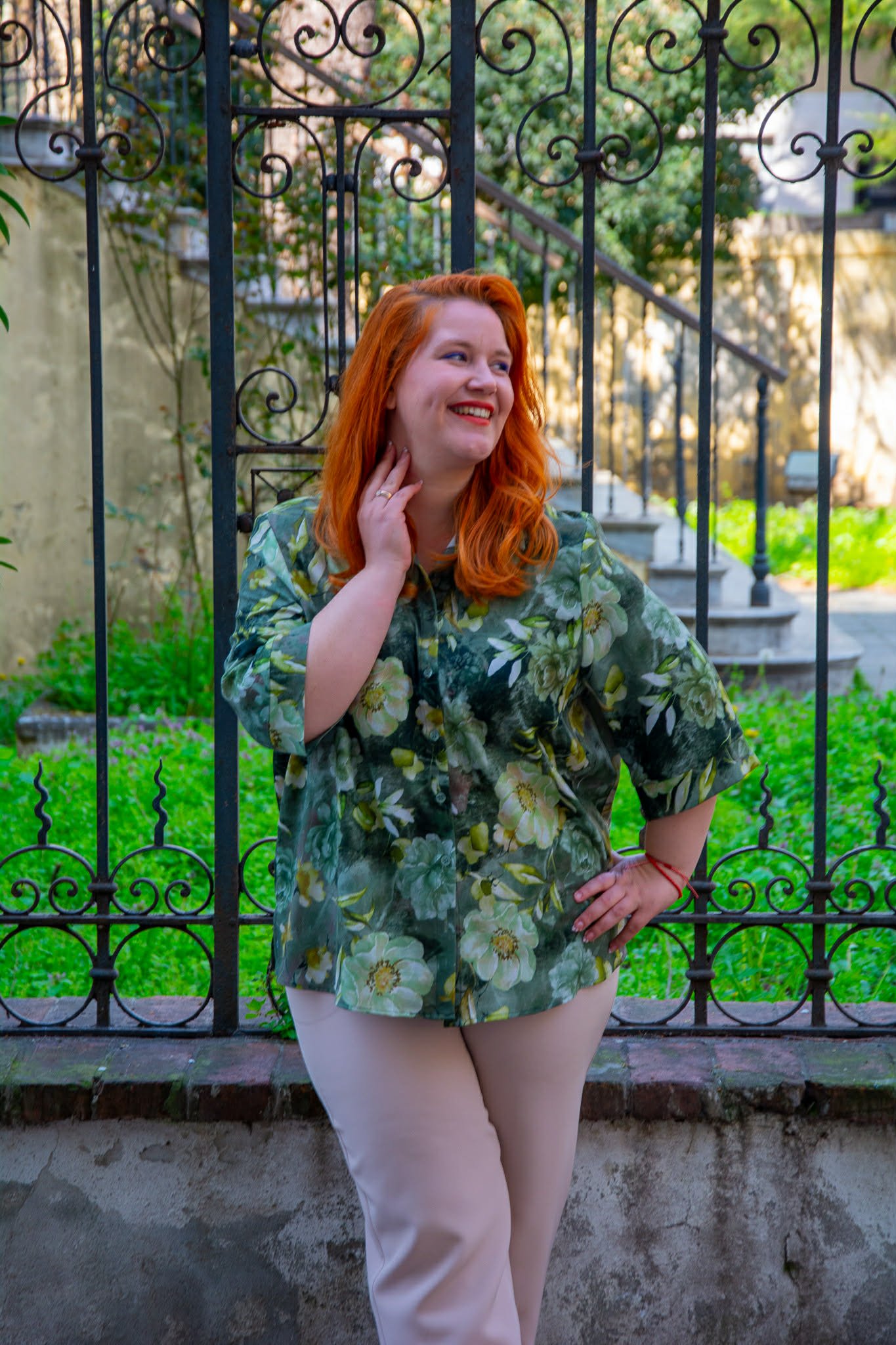 ΠΟΥΚΑΜΙΣΟ FLORAL ΜΕ 3/4 ΜΑΝΙΚΙ - Image 3