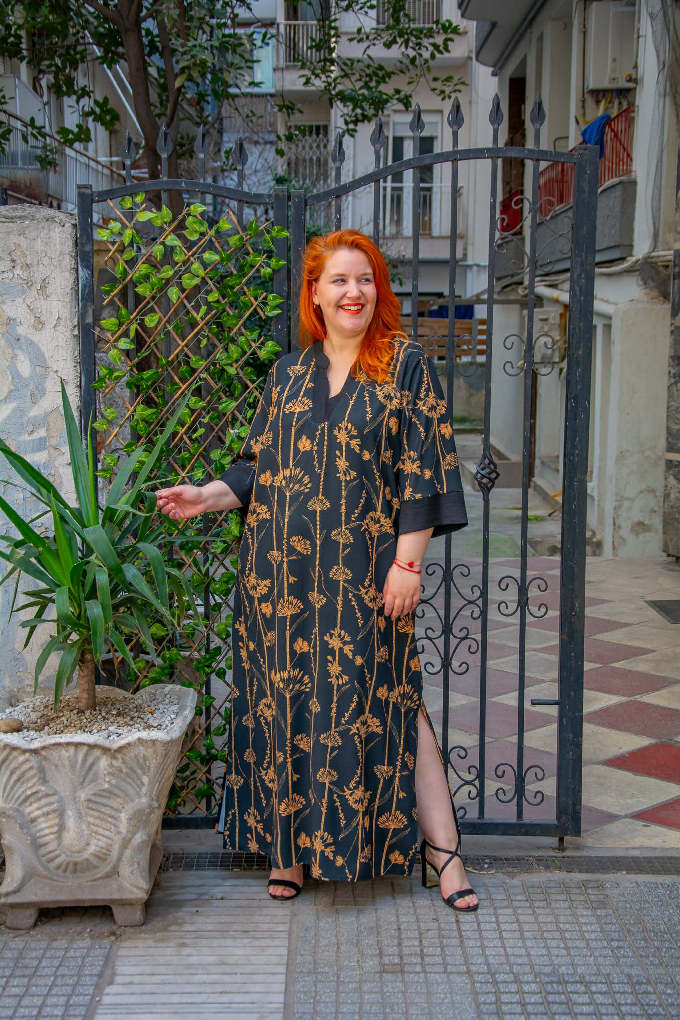 ΦΟΡΕΜΑ ΚΑΦΤΑΝΙ ΜΑΞΙ ΜΕ 3/4 ΜΑΝΙΚΙ ΚΑΙ V-ΝΤΕΚΟΛΤΕ - Image 8