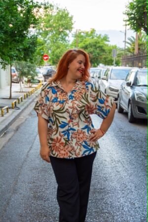ΠΟΥΚΑΜΙΣΟ ΚΟΝΤΟΜΑΝΙΚΟ FLORAL